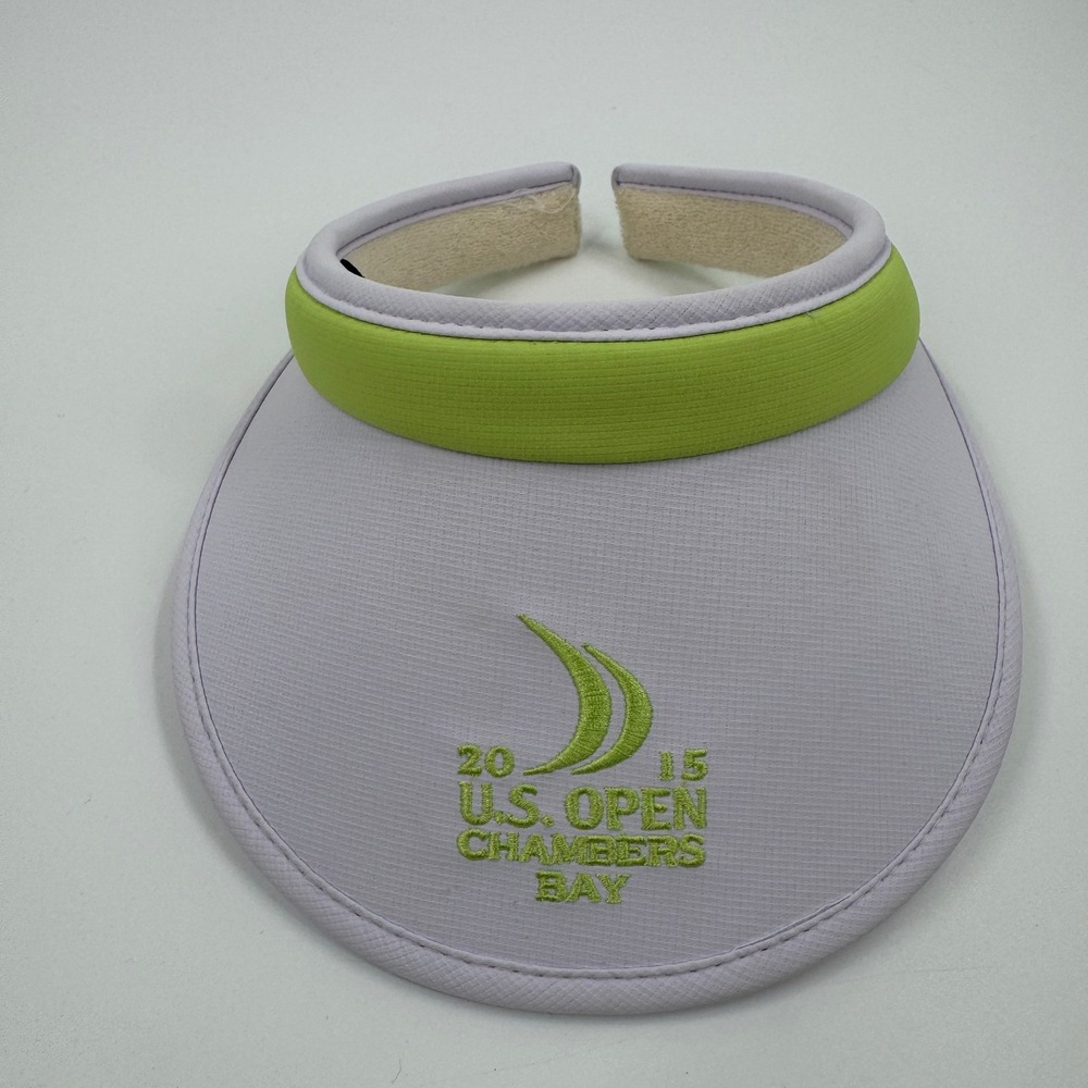 Kate Lord Ahead 2015‎ U.S. Open Chambers Bay Golf Visor Lime Green White